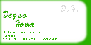 dezso homa business card